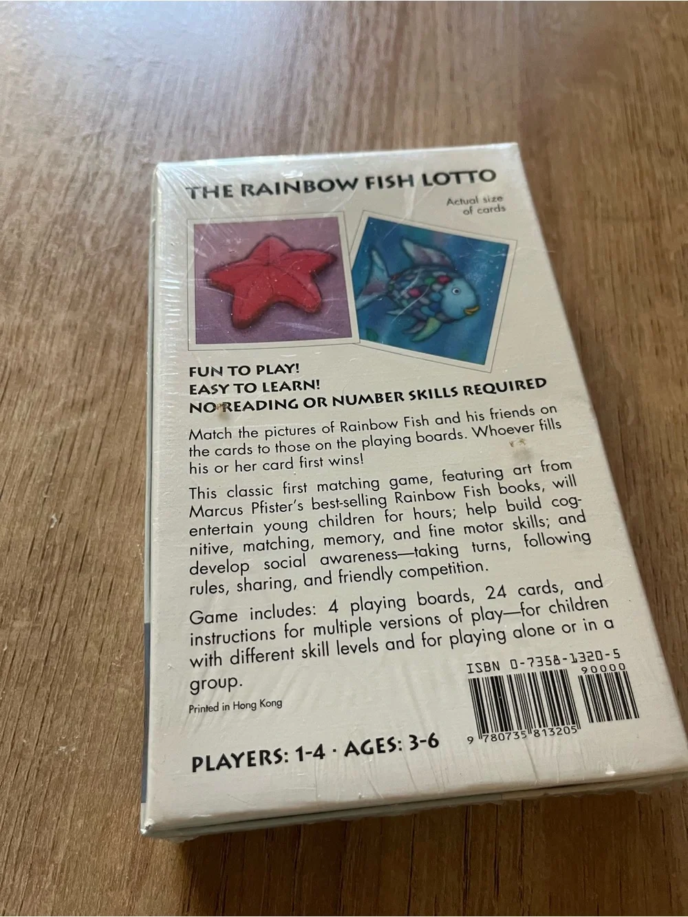 Vintage The Rainbow Fish Lotto Game Matching Marcus Pfister Card new sealed